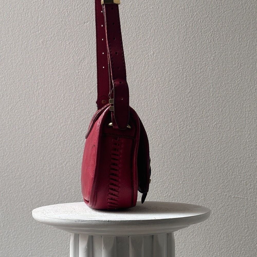 Dr. Yany Chic Burgundy Leather Crossbody Bag - Picture 6 of 9